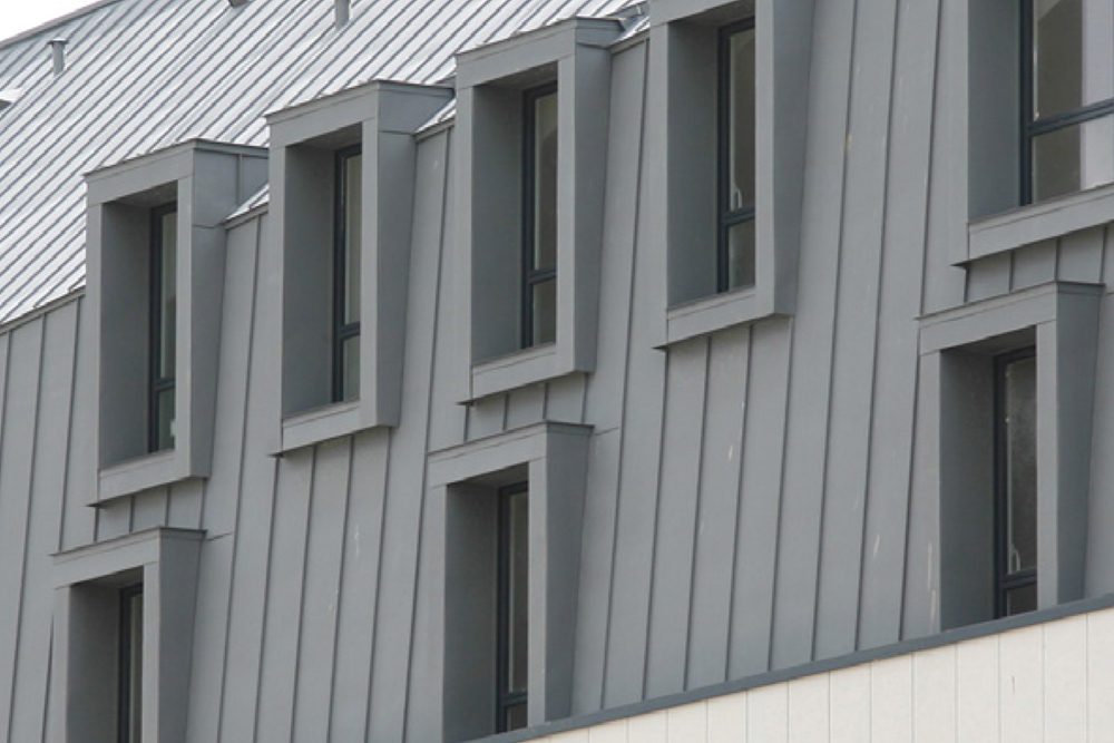 double standing seam zinc